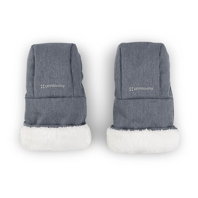 UPPAbaby CozyHandmuff - Easily Attaches to Stroller Handlebars - Ultra-Plush, Weather-Proof Hand Protection - Julian (Dusty Blue Mélange)