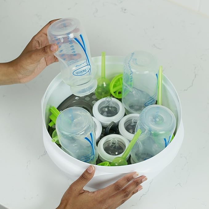 Dr. Brown's Microwave Steam - for Baby Bottles, Nipples, Bottle Parts, Pacifiers, Teethers and Breast Pump Parts