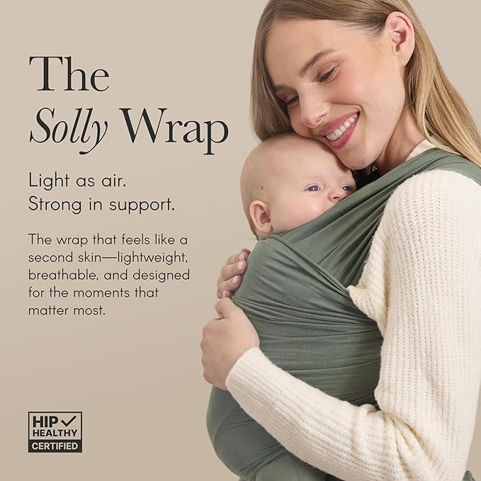 Solly Baby Wrap, Buttery-Soft Baby Carrier Newborn to Toddler 8-25 Lbs., Lightweight & Hands-Free Infant Sling Wrap, Breathable Carrier, Baby Wearing & Postpartum Essential, New Mom Gift, Ballet