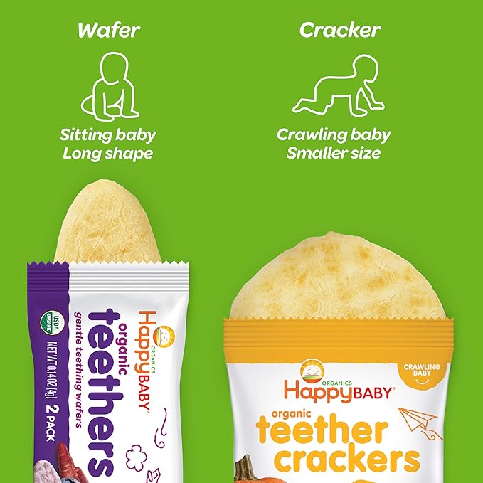 Happy Baby Organics Teether, 3 Flavor Variety Pack, 12 Count (Pack of 3)