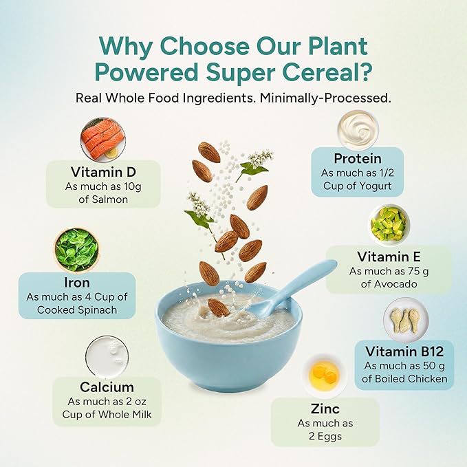 Else Nutrition Organic Baby Cereal 6+ Months Infants - Easy prep Wholefood Plant‑Powered Baby Cereal with Buckwheat, Gluten‑Free & Dairy‑Free, Purity Certified | Gentle Start (Original Pack 1)