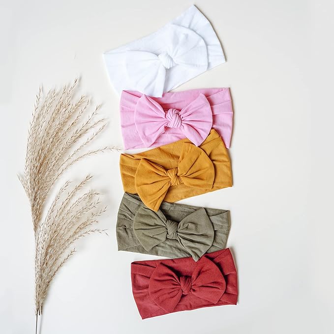 Prohouse 20PCS Baby Nylon Headbands Hairbands Hair Bow Elastics for Baby Girls Newborn Infant Toddlers Kids
