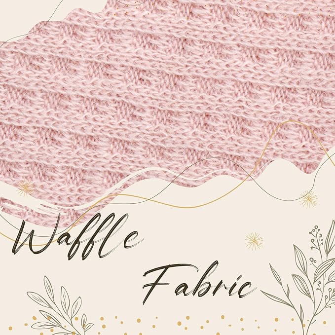 YanJie Baby Girls Headbands & Bows - Stretchy Waffle Pink, Handmade, Toddler Hair Accessories