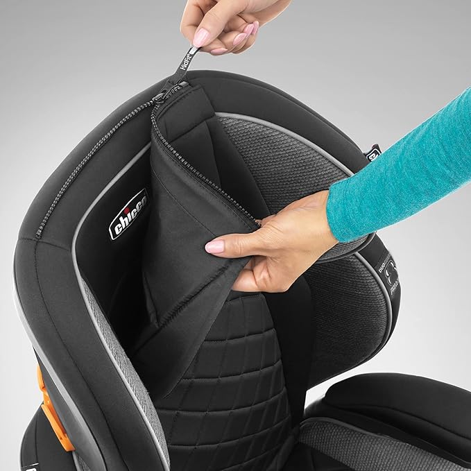 Chicco KidFit Zip Plus 2-in-1 Belt-Positioning Booster Car Seat, Backless and High Back Booster Seat, for Children Aged 4 Years and up and 40-100 lbs. | Seascape/Blue