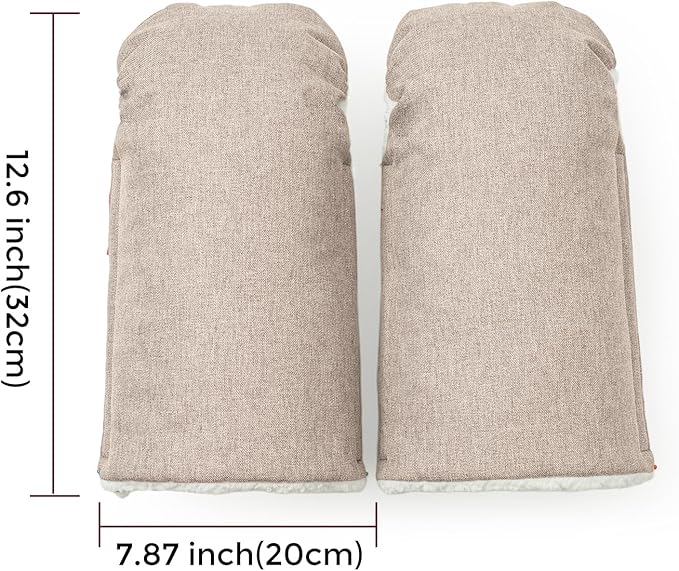 Momcozy Stroller Gloves Warmmuffs | Universal Winter Anti-Freeze Stroller Mittens | Handmuff Accessories |Plush,Weather-Proof