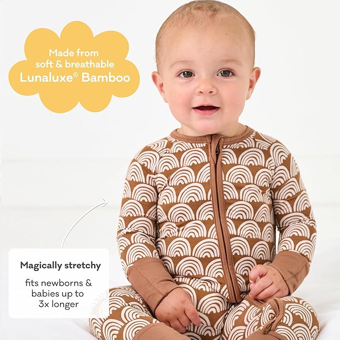 Little Sleepies Pajamas for Baby Boys & Girls, Viscose from Bamboo Baby Pajamas, Preemie & Newborn Sleepers, 2-Way Zipper PJs