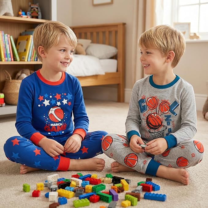 DAUGHTER QUEEN Boys 100% Cotton Long Sleeve Pajamas Size 18Months-12Years
