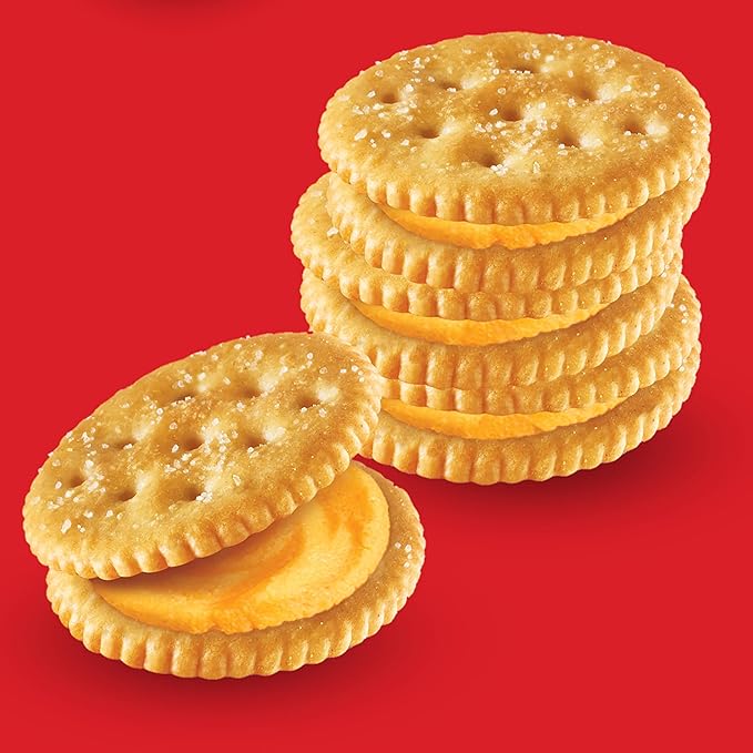 RITZ Cheese Sandwich Crackers, Lunch Snacks, 48 Snack Packs (6 Boxes, 6 Crackers Per Pack)