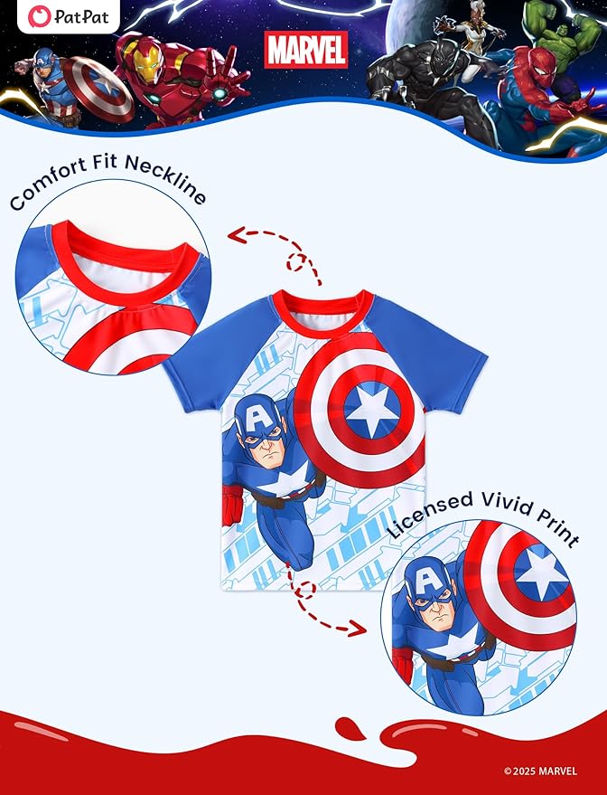 Disney Marvel Spiderman Cars Boy Swimsuit Rash Guard Shirts & Swim Trunk Boys Swim Set Mickey Summer Bathing Suit 2-13 Years
