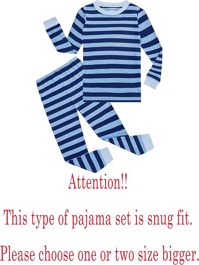 Family Feeling Little Big Boy Pajamas Sets 100% Cotton Pjs Kids Jammies