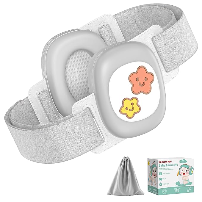 Baby Earmuffs,Infant Noise Cancelling Headphones with Star Pattern, Infant Ear Protection for Toddler 0-48 Months,Baby Travel Essentials for Airplane/Improves Sleep