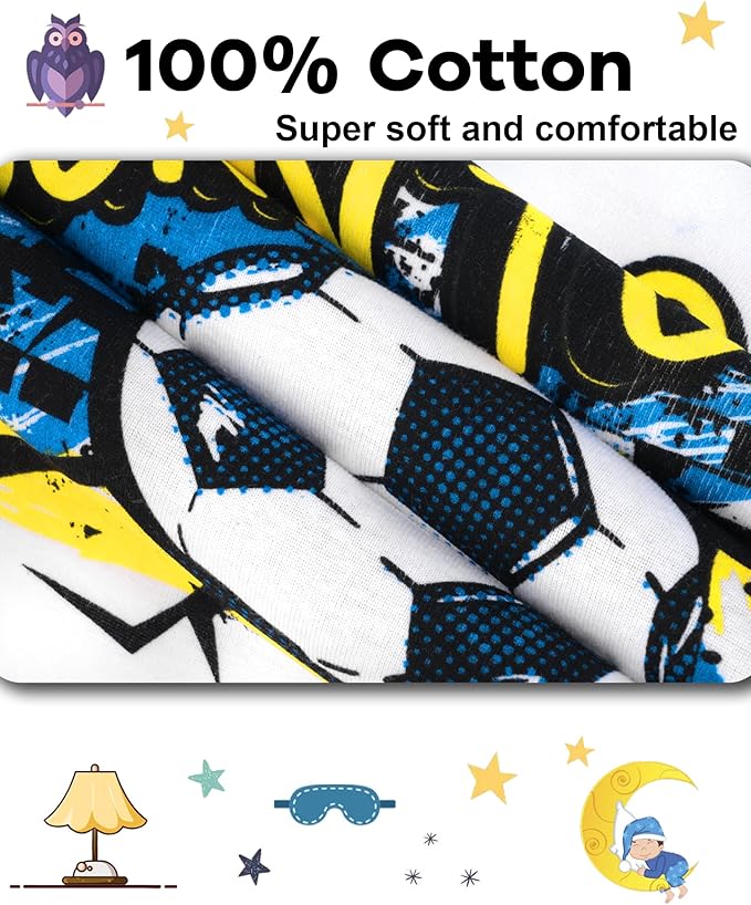 DAUGHTER QUEEN Boys 100% Cotton Long Sleeve Pajamas Size 18Months-12Years