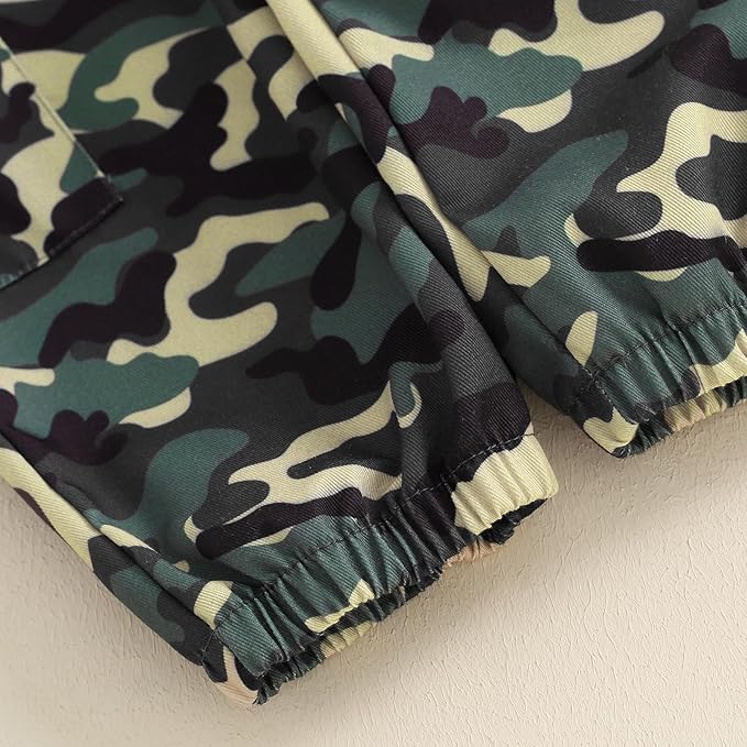 wdehow Toddler Kids Baby Boy Fall Outfits 1T 2T 3T 4T 5T Letter Print Long Sleeve Tops Camouflage Pants Winter Clothes Sets
