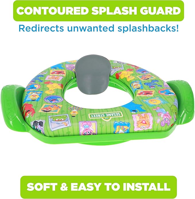 Sesame Street "Framed Friends" Soft Potty Seat and Potty Training Seat - Soft Cushion, Baby Potty Training, Safe, Easy to Clean