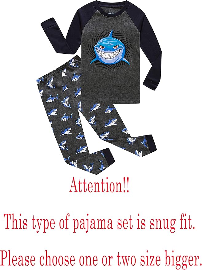Family Feeling Little Big Boy Pajamas Sets 100% Cotton Pjs Kids Jammies