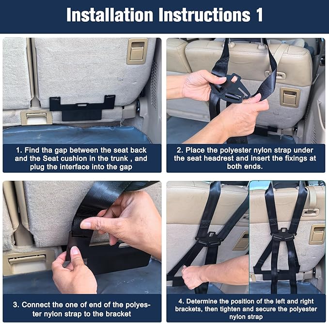 Universal Car Seat Mount Bracket for SUVs MPVs and Off-Road Vehicles, Child Safety Car Seat Latch Anchor Kit for ISOFIX Belt Connector, 321*144*85/95mm Latch Interface Mount Bracket