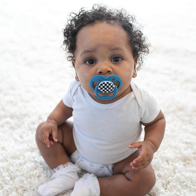 Dr. Brown's Advantage Baby Pacifier, Fully Symmetrical Soother with Soft Silicone Bulb, Skateboard Snail, 6-18m, BPA Free, 2 Pack