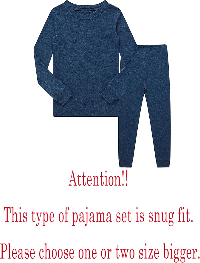 Family Feeling Little Big Boy Pajamas Sets 100% Cotton Pjs Kids Jammies