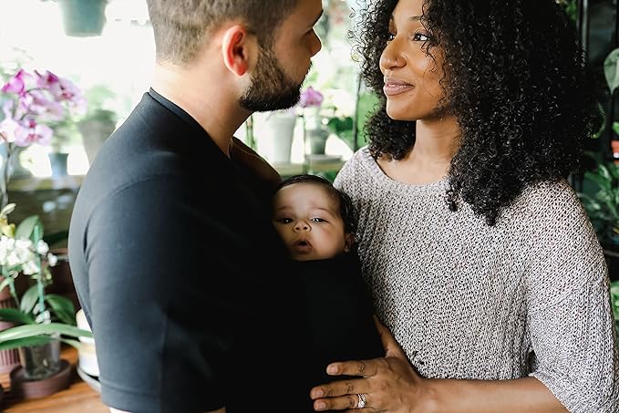 Lalabu The Dad Shirt | Hands-Free Baby Carrier for Dad with Kangaroo Pouch | Engineered for Bonding, Safety, & Comfort for Newborns Up to 15 Lbs. | CPSC Compliant - Black - Small