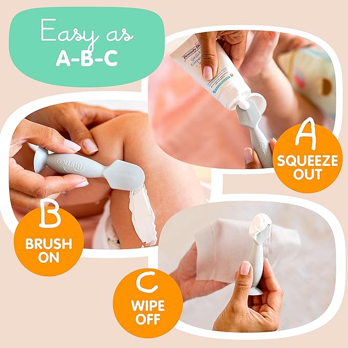 Bumco Mini Diaper Cream Spatula with Case - BPA-Free Butt Spatula Baby, Soft & Flexible Diaper Spatula, Diaper Cream Applicator, Mom-Invented Baby Must Haves, Diaper Bag Essentials, Butt Paste Spatula