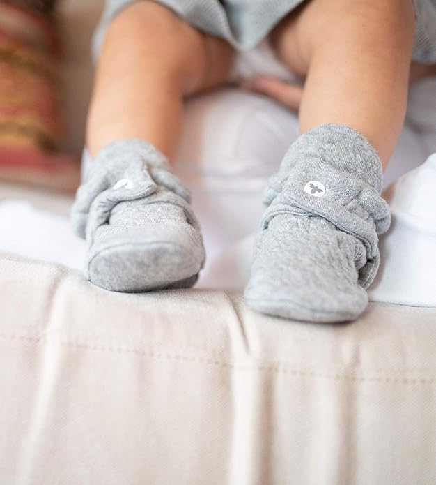 Burt's Bees Baby Unisex Booties Organic Cotton Newborn Essentials Shoes for Infants