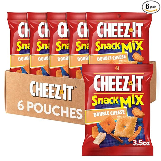 Cheez-It Snack Mix, Lunch Snacks, Double Cheese (6 Pouches)