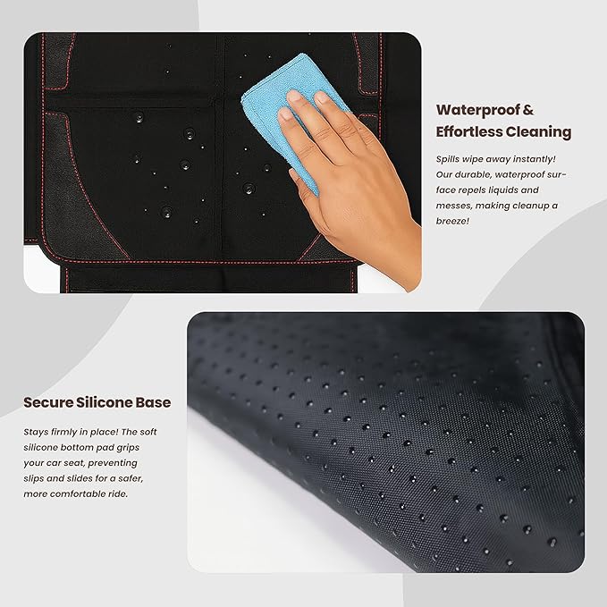 Extra-large Car Seat Protector for Child Car Seat Protector Under Baby Car Seat,Car seat Protector Car Seat Cover Universal Durable Waterproof for Dog Vehicles,Thick Pad,Anti Slip Backing- Full Cover