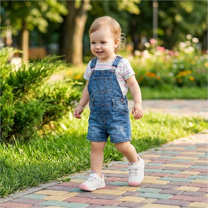 Baby Boy Girl First Walking Shoes Wide Toe Toddler Sneakers Breathable Non Slip Infant Barefoot Shoes 6 12 18 24 Months