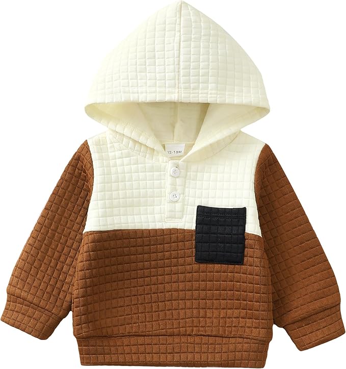 NZRVAWS Toddler Baby Boy Clothes 6 12 18 24 Months Long Sleeve Hoodie Sweatshirt Fall Winter 2-8T Little Boy Outfits