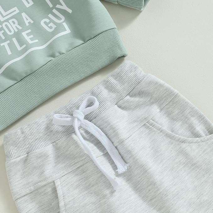 Toddler Baby Boy Fall Outfit Crewneck Long Sleeve Sweatshirt Tops Elastic Pants Jogger Cute Newborn Winter Clolthes Set