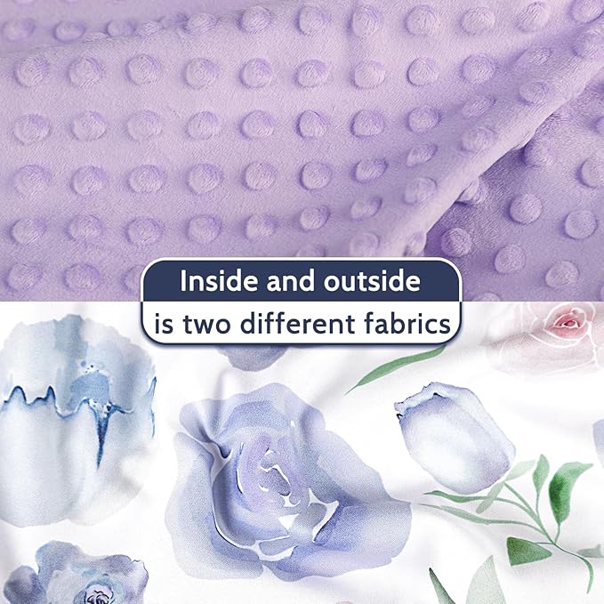 Baby Carseat Seat Cover Girls, Winter Carseat Canopy, Cozy & Warm Cover with Zipper Peep Windows, Infant Minky Carrier Cover, Soft Breathable, Baby Must Have, Purple Romantic
