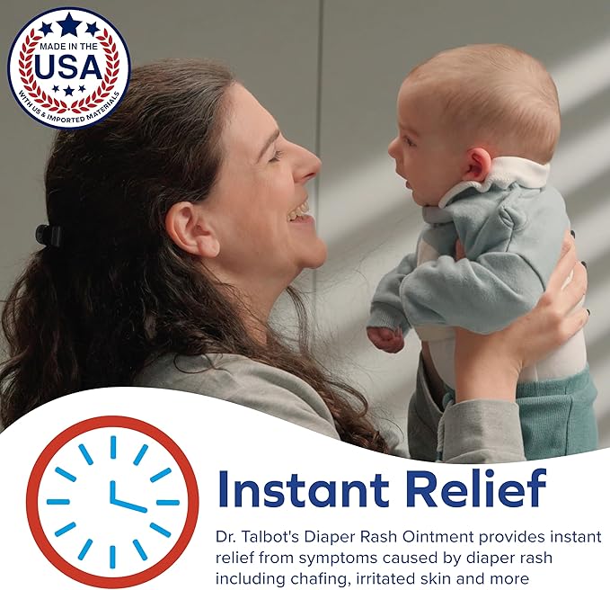 Dr. Talbot's Maximum Strength Diaper Rash Ointment - 4 oz - Zinc Oxide Skin Protectant with Peruvian Balsam - Treats and Prevents Rash