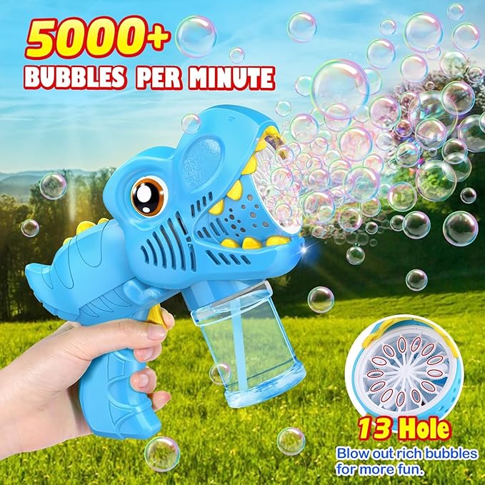 4 Pack Bubble Machine Guns - Toys for Boys Girls Ages 3-5 4-8 with 4 Bottle Solutions Kids Birthday Gift Bubble Blower for Kids Easter Toys Christmas Stocking Stuffers Valentines Outdoor Party Favors
