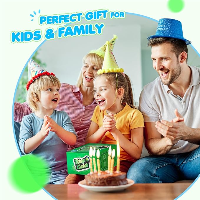 Toss and Catch Ball Set Upgraded - Family Games Pool Toys Beach Toys - Sturdy & Water-Resistant Great for Outdoor Games - Classic Gift for Kids Boys Girls Teens 3 4 5 6 7 8 9 10 11 12 13+ Years Old