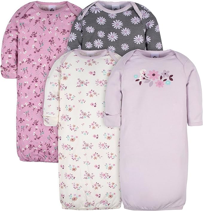 Gerber baby-girls 4-pack Sleeper Gown