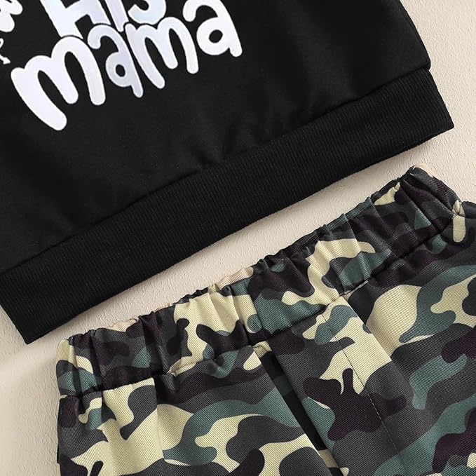 wdehow Toddler Kids Baby Boy Fall Outfits 1T 2T 3T 4T 5T Letter Print Long Sleeve Tops Camouflage Pants Winter Clothes Sets