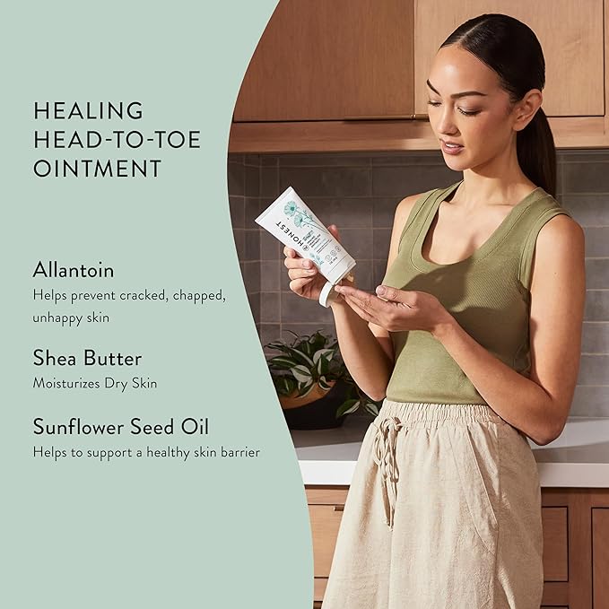 The Honest Company Head to Toe Multi-Purpose Healing Ointment, Safe for Sensitive Skin, Hypoallergenic, Fragrance-Free, Vegan, 5 oz