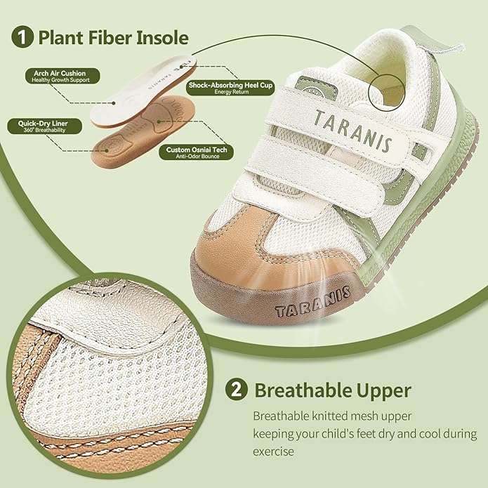 TARANIS Toddler Walking Shoes Wide Running Kids Sneakers Tennis Athletic Sport Shoes