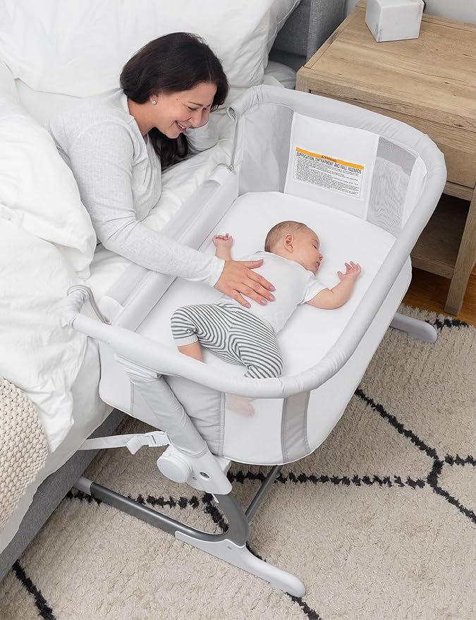 Baby Delight Beside Me Dreamer Bassinet | Bedside Sleeper | 6-Position Height Adjustment | Driftwood Grey