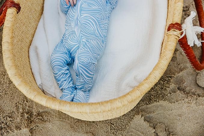 Copper Pearl Zip-up Footie Surf