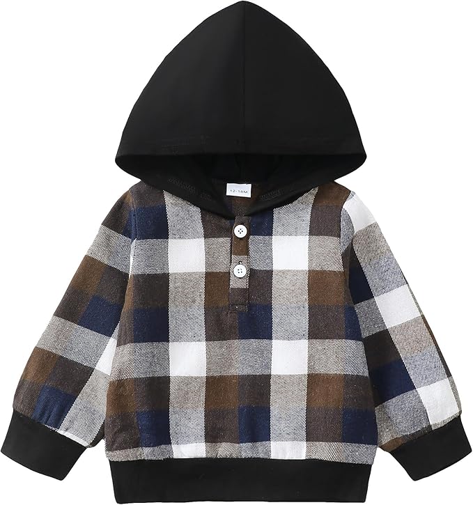 NZRVAWS Toddler Baby Boy Clothes 6 12 18 24 Months Long Sleeve Hoodie Sweatshirt Fall Winter 2-8T Little Boy Outfits