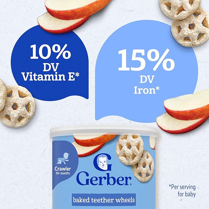 Gerber Teether Wheels, Apple Harvest, 1.48 Ounce (Pack of 6)