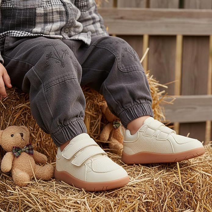 MORENDL Boys & Girls Walking Shoes 0-4 Years Baby Wide Toe Box Barefoot Shoes Toddler Sneakers