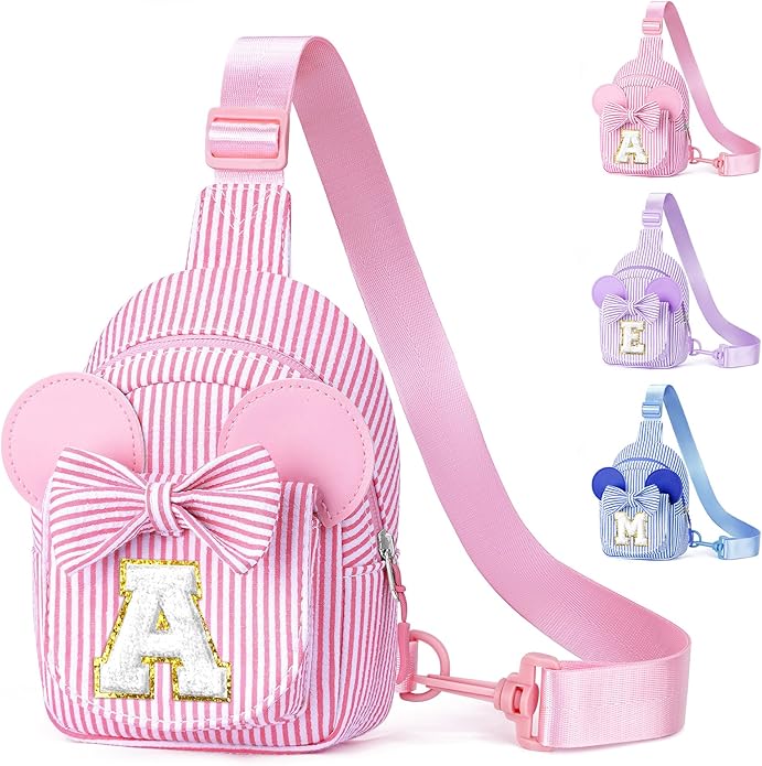 YOOLIFE Valentines Day Gifts for Kids Girl - Sling Bags for Girls Kids | Initial Small Crossbody Purses for Girl Kid Birthday