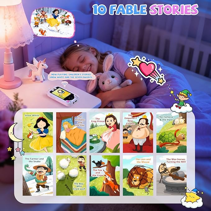Nikuku Kids Phone for Girls Toys, Christmas Birthday Gifts for Boys 3-8 Year Old, Toddler Touchscreen Pretend Smart Cellphone with Dual Camera, Puzzle Learning Game, Music Player, 8GB Card(Purple)