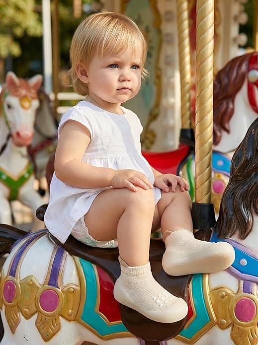 Baby Sock Shoes Toddler Walking Shoes Infant Non-Slip Slippers with Soft Rubber Sole Baby Boys Girls Sneakers