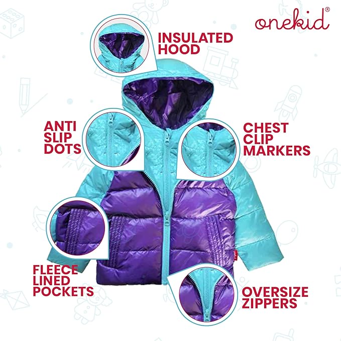 ONE KID The Road Coat Down | Car Seat Safe Winter Jacket | Crash Tested | Unisex | 12 Months-8 Years