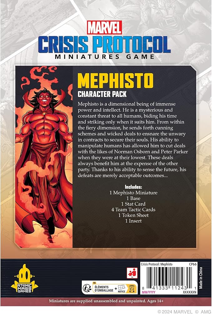 Marvel: Crisis Protocol Mephisto Character Pack - Manipulator of The Battlefield! Tabletop Superhero Game, Ages 14+, 2 Players, 90 Minute Playtime, Made by Atomic Mass Games