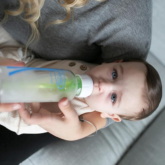 Dr. Brown's Anti-Colic Options+ Narrow Glass Baby Bottles with Silicone Sleeves, Glow, Mint, Pink, BPA-Free, 8 oz/250 mL, 0m+, 3-Pack