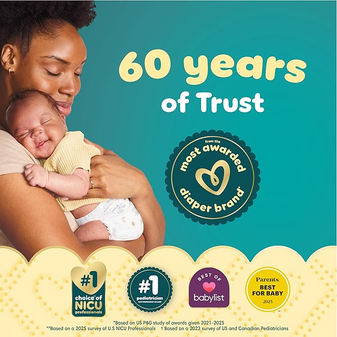 Pampers Swaddlers Diapers, Size 6 (23-44 lbs), 84 Count, Absorbent, Keeps Baby Dry and Comfortable, Skin Safe Disposable Baby Diaper (Packaging May Vary)